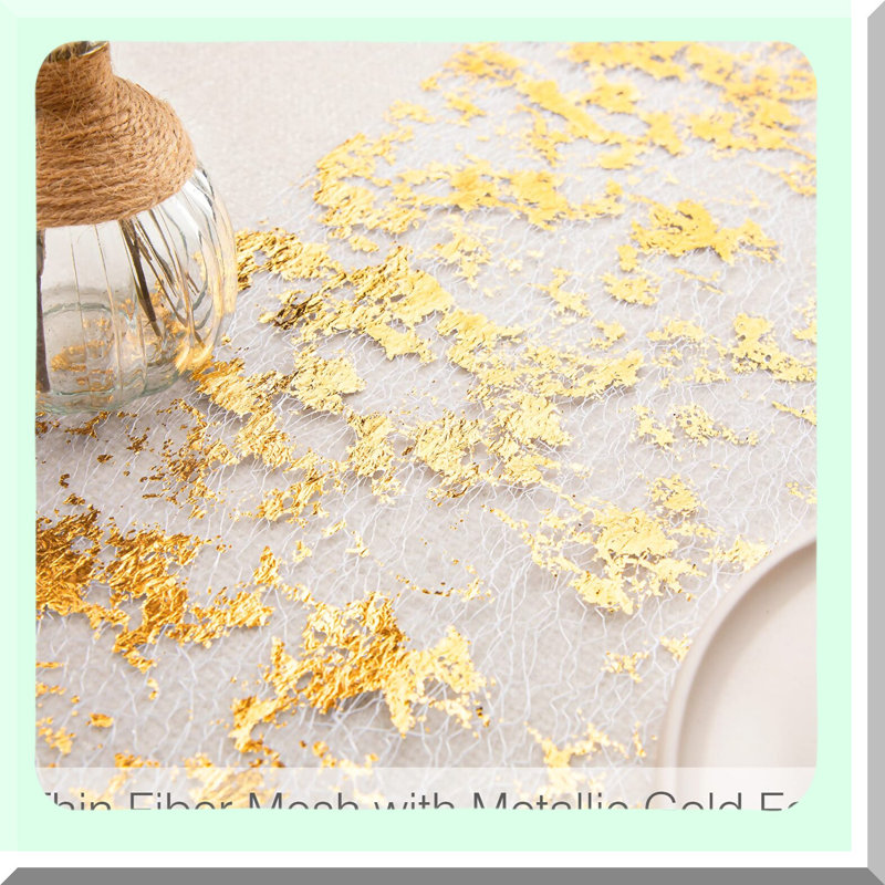 Gold Table Runner Roll for Elegant Table Decor