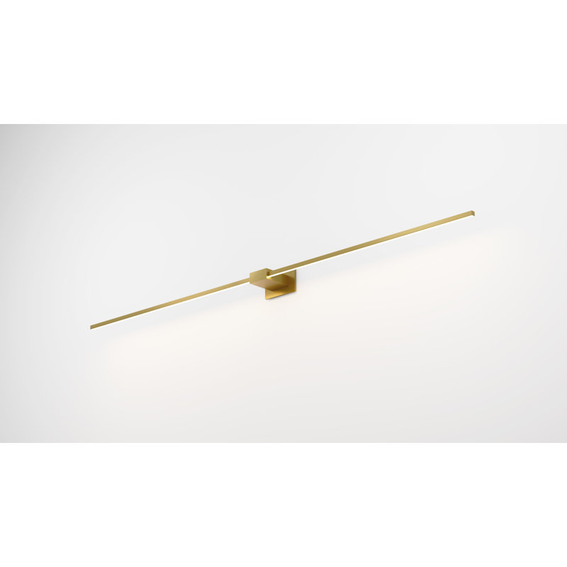 Applique murale à bras 1 lumière DEL à intensité variable Z-bar, H 4,5 po x l 60 po x P 4 po, Or