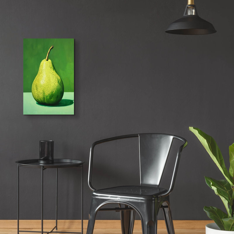 «Green Pear» par Andreas Magnusson, art mural en verre acrylique, H 24 po x l 16 po x P 0,2 po