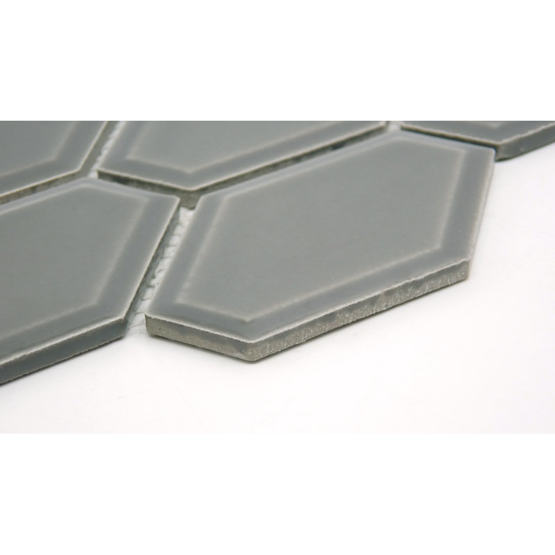 Reward™ Dove 10" x 11" Porcelain Honeycomb Mosaic Tile