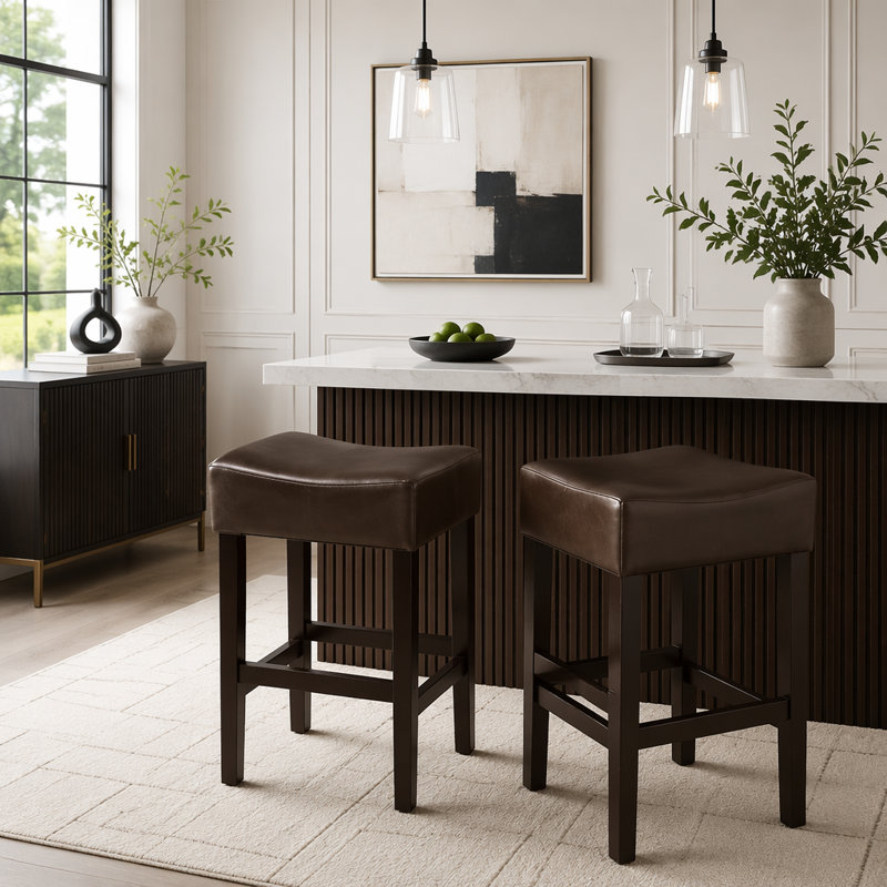 Tabouret de bar 26,75 po, Marron foncé