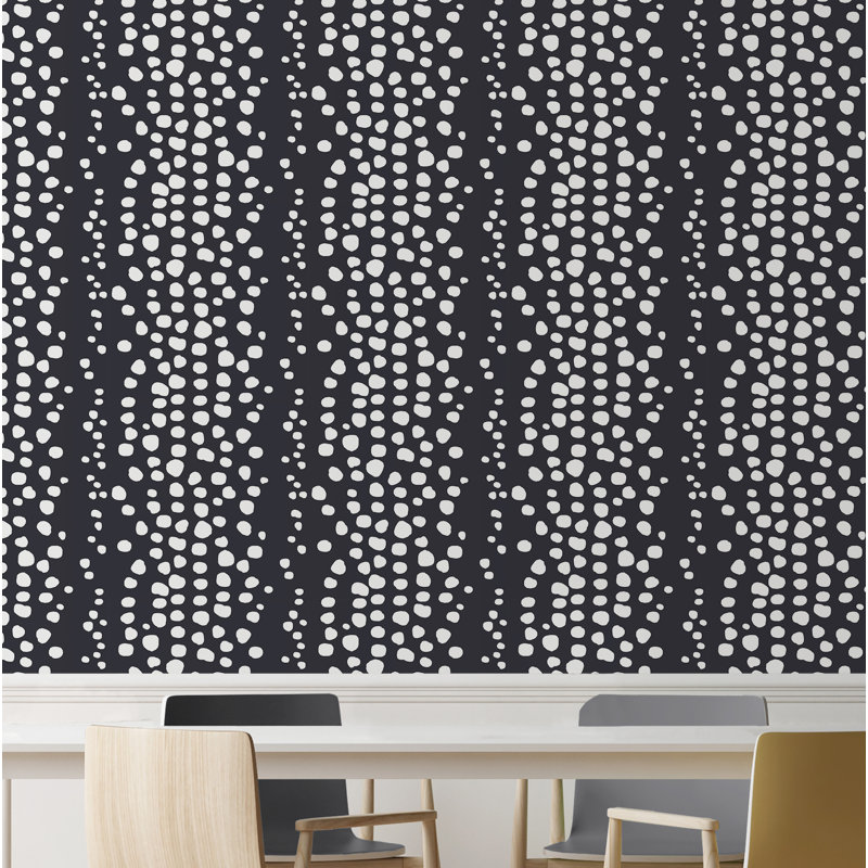 Panneau de papier peint Burnsdale, L 24 po x L 96 po, Noir clair