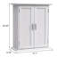 Bathroom Cabinet Wall Mounted With Adjustable Shelves Two Doors, Wood Hanging Cabinet Over Toilet Storage Medicine Cabinet