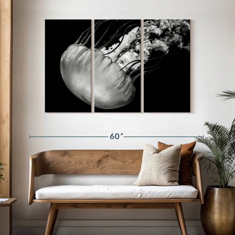 Brampt Underwater Jellyfish, 32" H x 50" W
