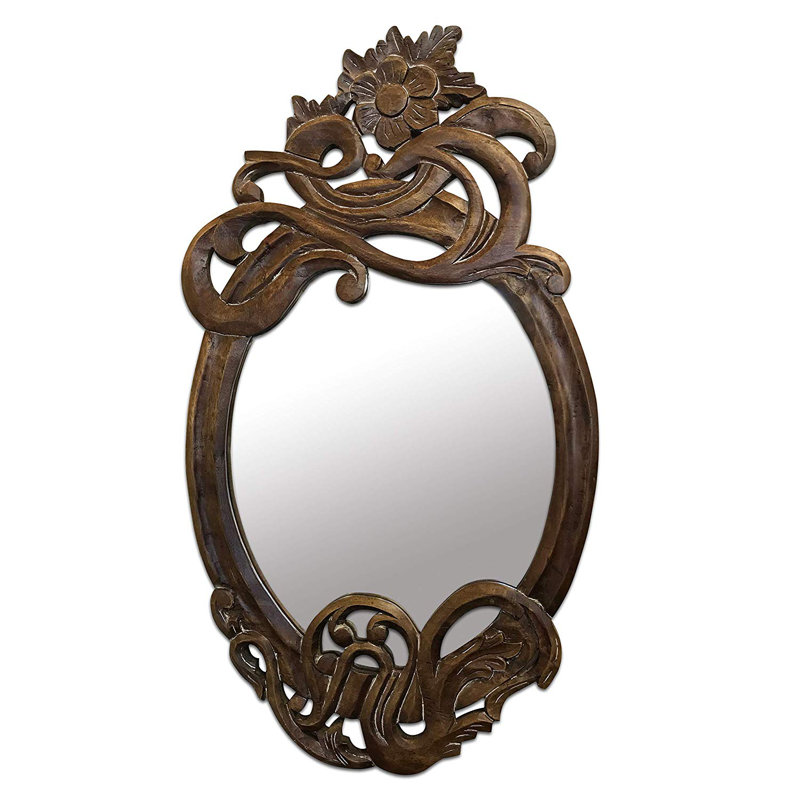 Miroir décoratif sculpté à la main Brazelton