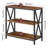 Sofa Console Table, 3 Tier Narrow Side Table With Open Shelves, Rustic Brown