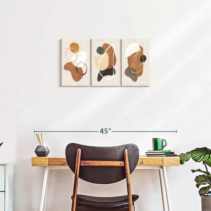 Impression sur toile brune, H 15 po x l 32 po x P 1,25 po