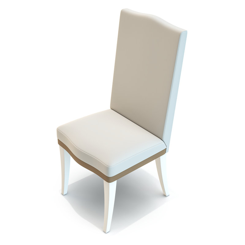 Fino 17.7'' H Fabric Upholstered Parsons Chair, White, White