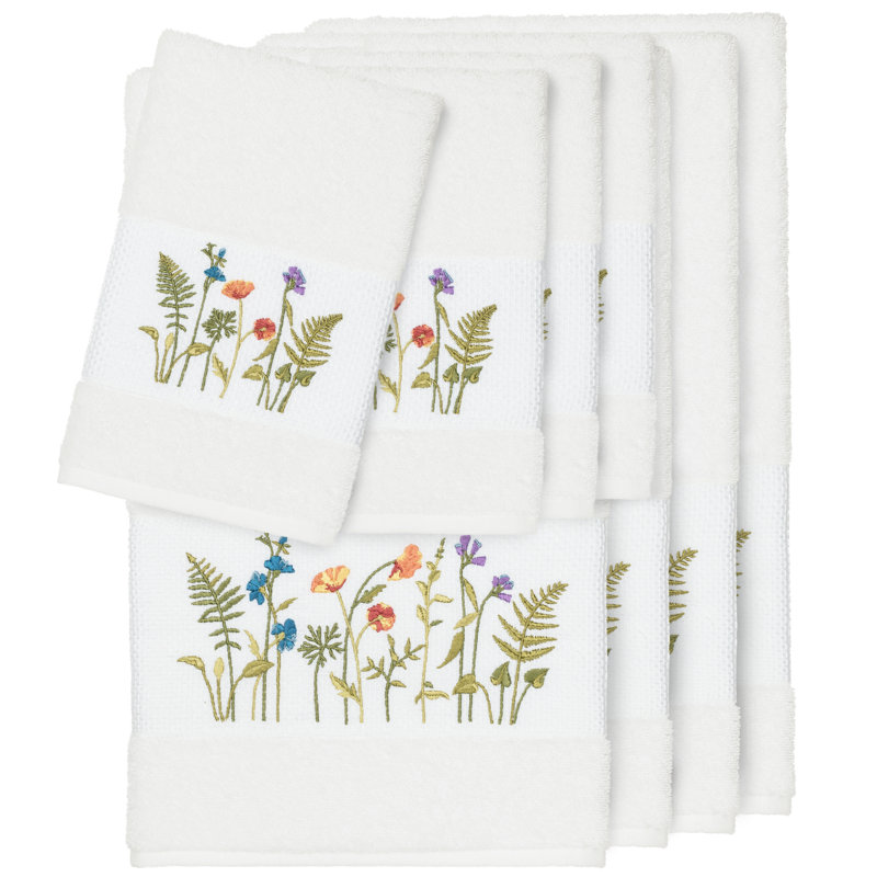 Serenity 8 Piece Towel Set, White
