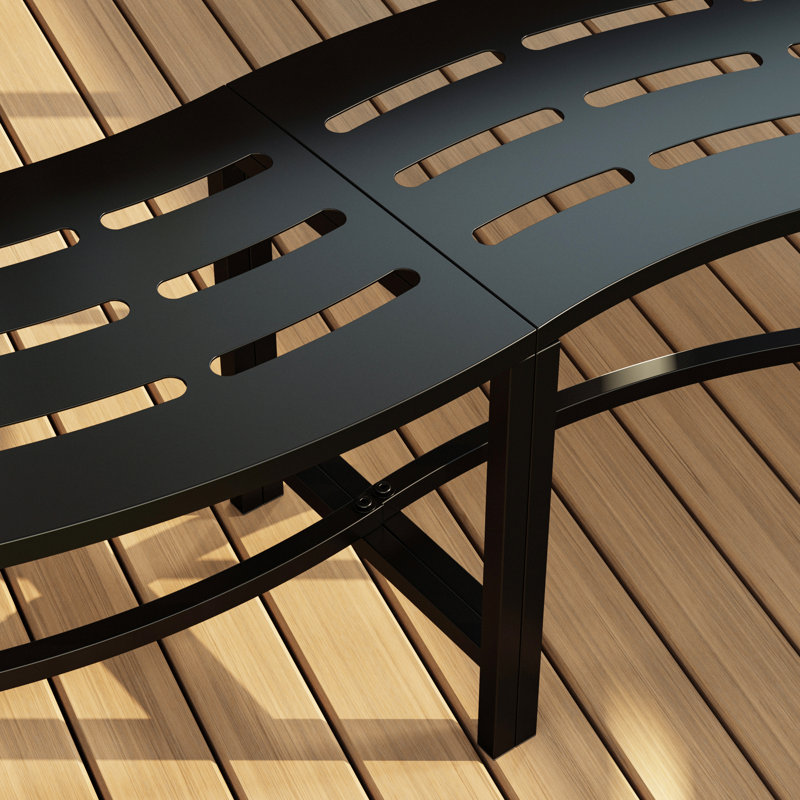 Banc de foyer noir en fer (ensemble de 4)