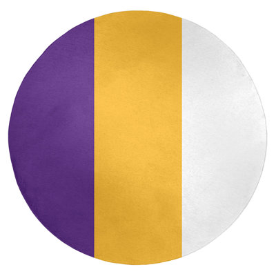 Tapis mauve/doré rayé
