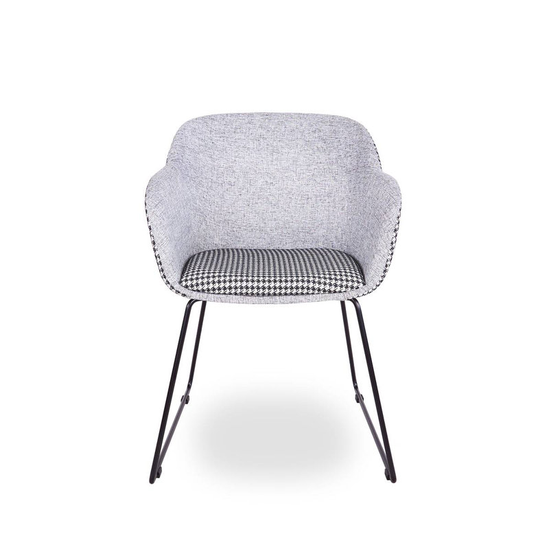 Stemen 43cm H Fabric Upholstered Armchair, Light Grey