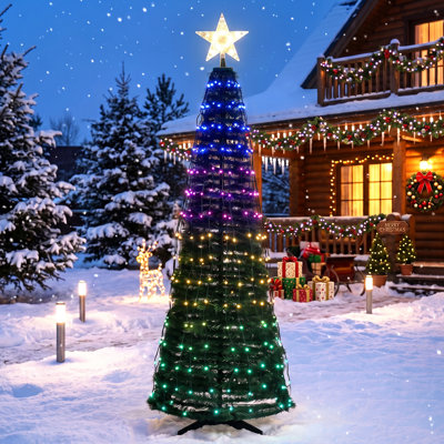 Arbre de Noël télescopique lumineux 1,8 m