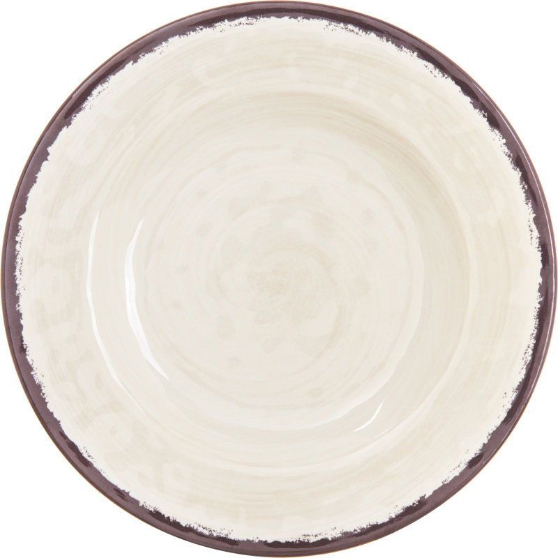 Assiette plate en mélamine 11 po - crème douce