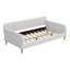 Structure de lit de jour rembourrée avec 4 pieds en bois - Canapé-lit multi-usage pour les salons et les appartements, aucun sommier nécessaire-1182274355-1182274354