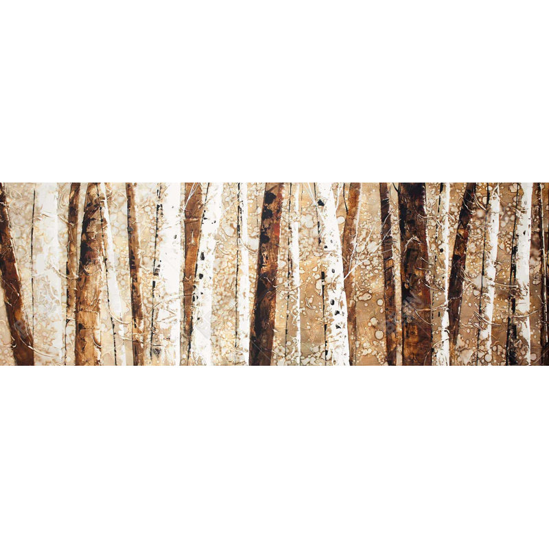 Tree Trunks - Rustic Brown Canvas Art for Home Decor