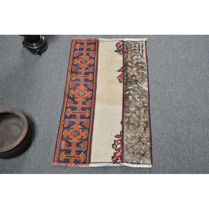 Handmade Traditional Turkish Area Rug in Vibrant Perfect for Enhancing Your Living Room Decor Blue/Beige