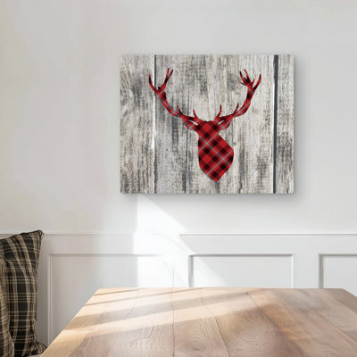 Wood and Deer - Deer Gray Metal Print for Home Decor