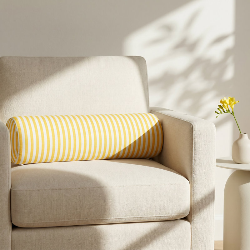 Amala Sunbrella® Indoor/Outdoor Bolster Pillow, Sail Away Sunflower