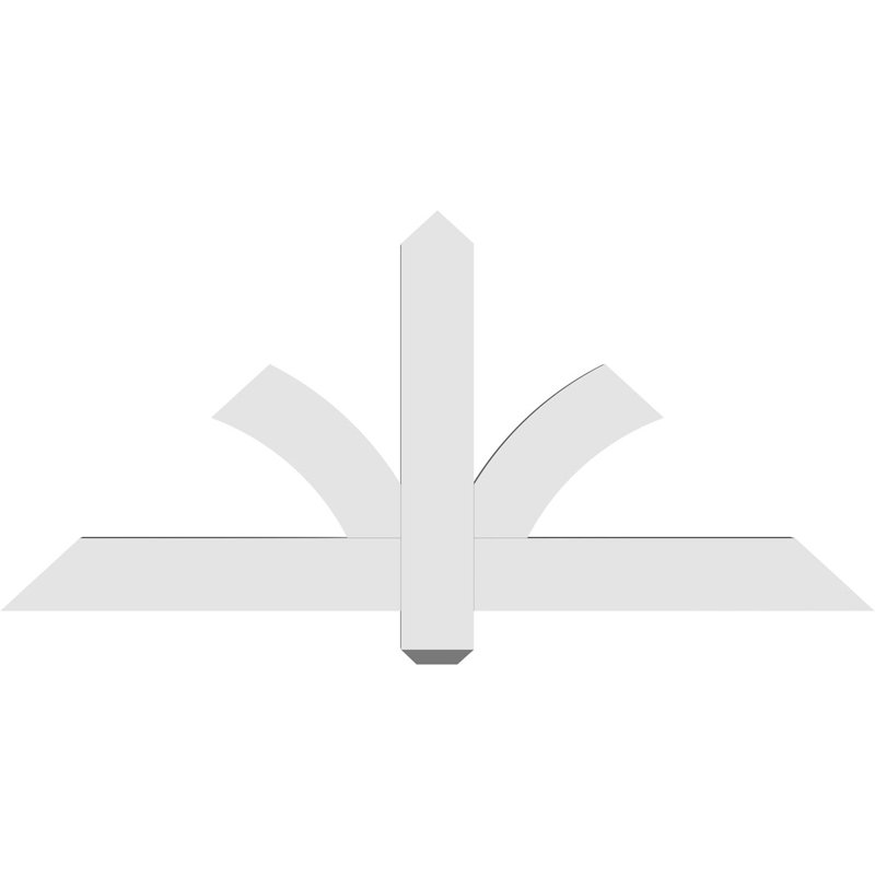 Support pour pignon en PVC Redmond, H 22 po x l 48 po (pas: 11/12), P 2 po x F 4 po
