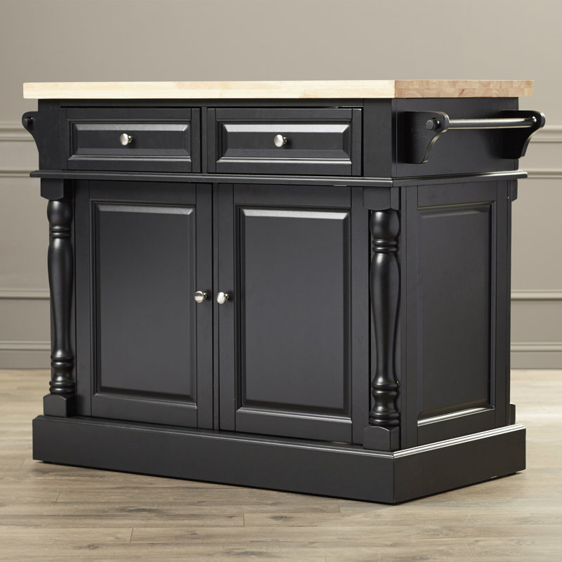Diamondback Kitchen Island, Black