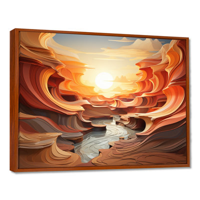 Profondeur des canyons orange - décoration murale canyon