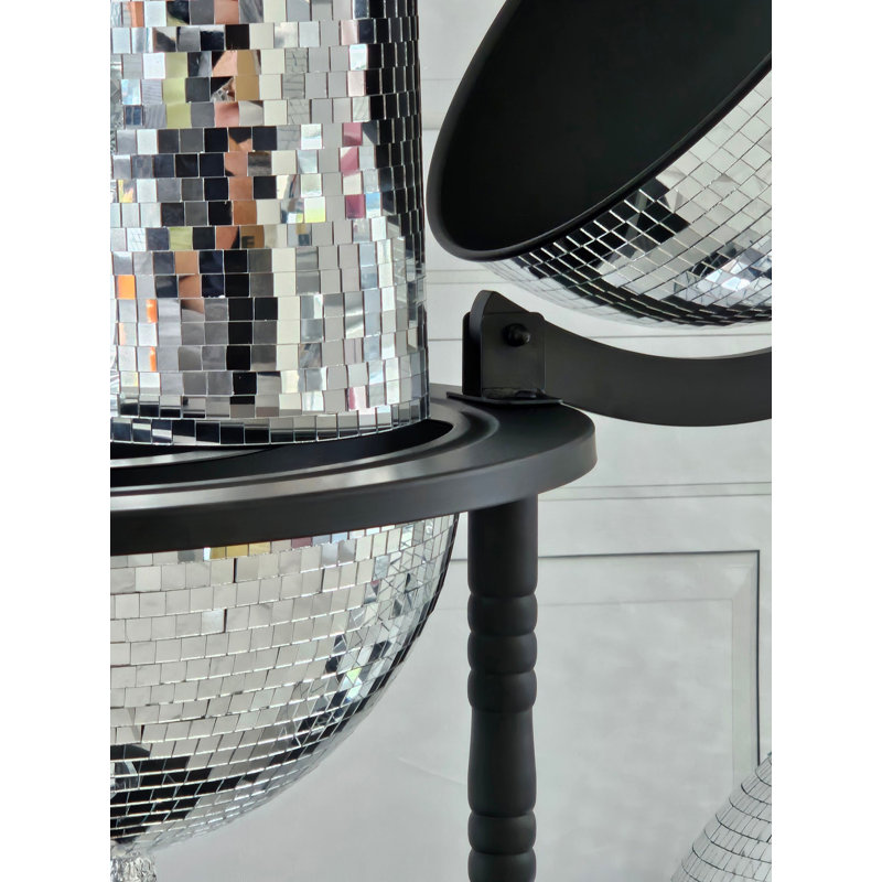 Metal Globe Bar, Black/Silver 