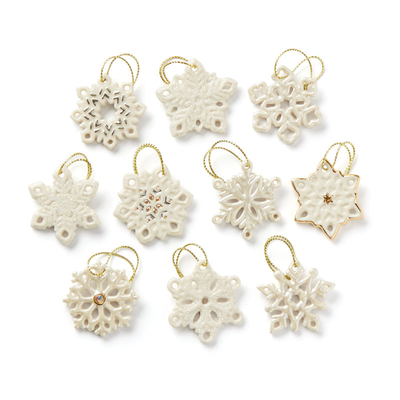 Ensemble d'ornement en forme de flocon de neige 10 pièces ORNAMENT TREES