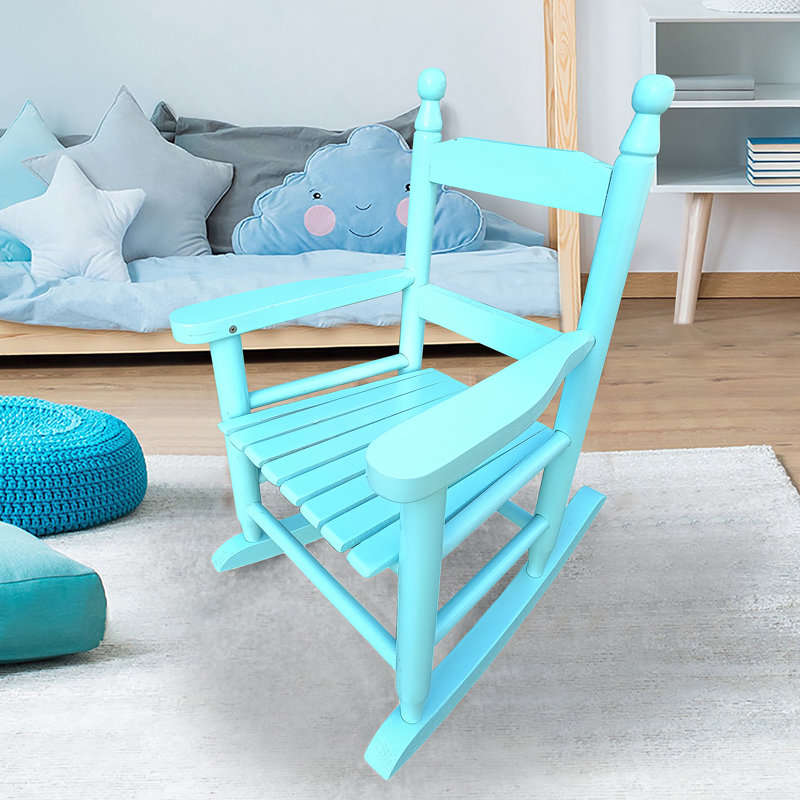 Chaise berçante intérieure ou extérieure, Bleu clair