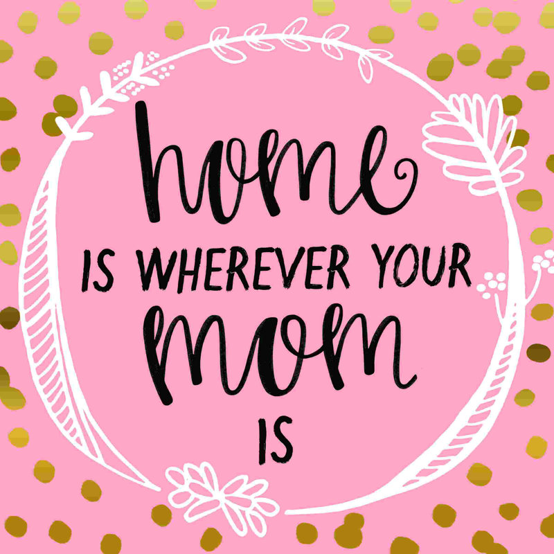 Home is Where Your Mom is - impression sur toile tendue, H 30 po x l 30 po x P 1,25 po