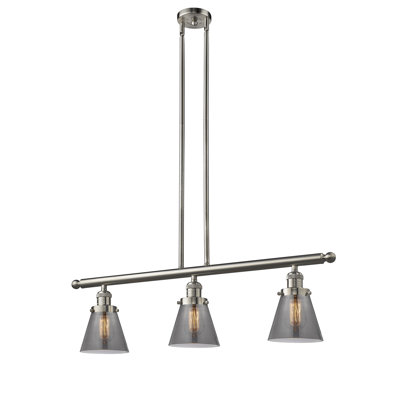 Luminaire suspendu linéaire pour îlot de cuisine 3 lumières Wyndmoor