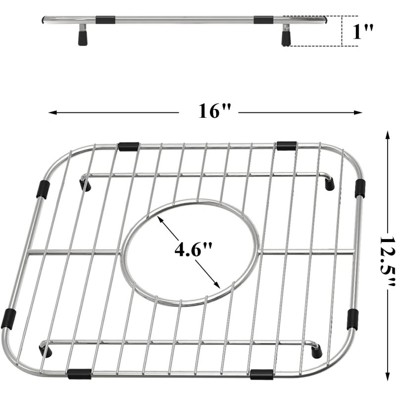 Sink Protectors for Kitchen Sink, Single Bowl Sink Bottom Grid 12.5"x16"x1.25"