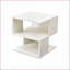Bibliothèque, rangement minimaliste polyvalent à 2 couches | Crème / blanc | Bois d'ingénierie
