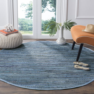 Burnette Rug Hand Woven Cotton Striped Rug