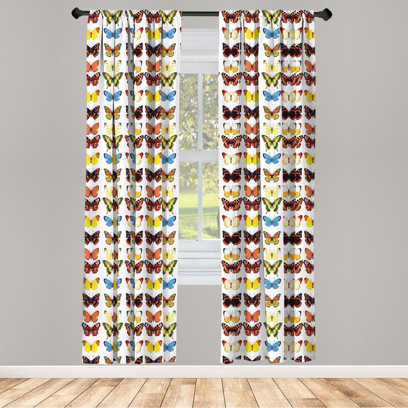 Semi-Sheer Rod Pocket Curtain Panels, 28" x 95"