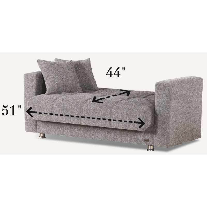 Rousselle Upholstered 64'' Sofa, Gray