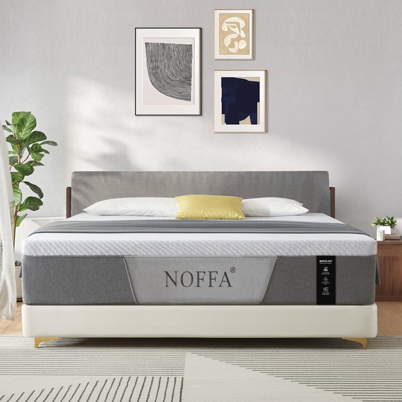 King Mattress 12 Inch Memory Foam Mattress With Ergonomic Wave Pillows Set Of 2 - Medium Firm - Pressure Relief & Edge Support,Certipur-US Certified