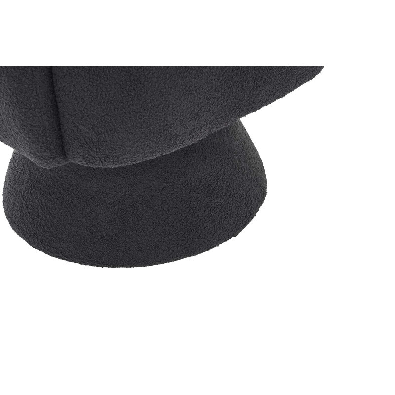 Fauteuil d'appoint pivotant, fauteuil, fauteuil simple pour le salon, Dark Grey Teddy