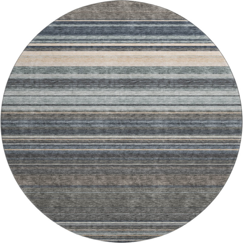 Premium Machine Washable Prisco Taupe Rug, Round 8'