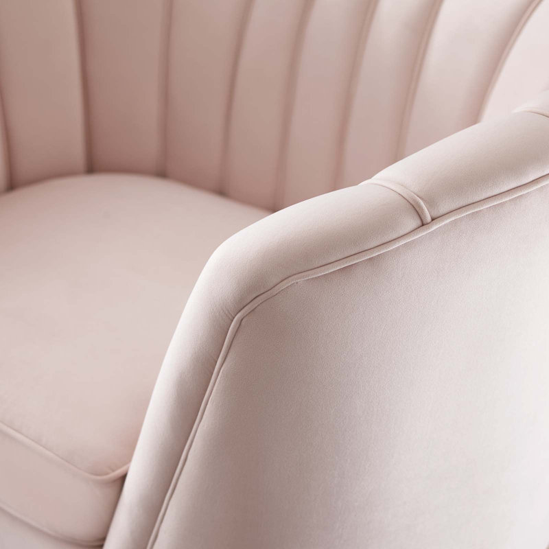 Silver Orchid Blandick Velvet Armchair, Pink
