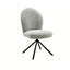 Ensemble de chaises pivotantes 2 pièces Modern avec revêtement en tissu bouclé et base en métal