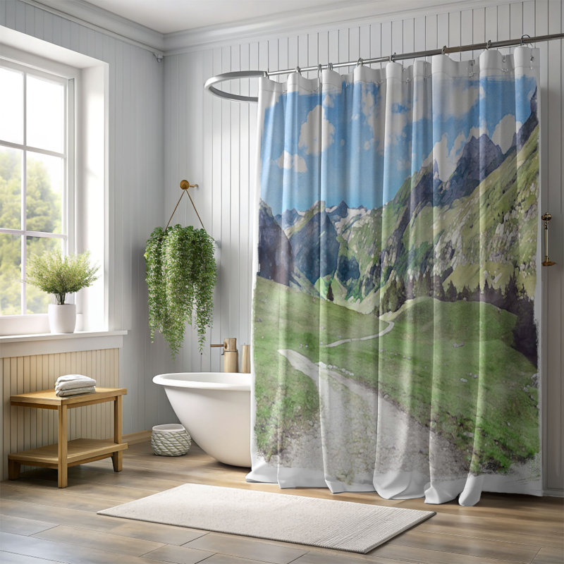 Penning Shower Curtain, 74"H x 71"W