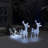 3 Piece Reindeer and Sleigh Lighted Display Set