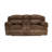 Manual Motion Loveseat Recliner Fur-Like Corduroy In Chocolate-1299194686-1299194683