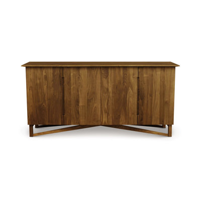 Buffet en bois de noyer massif à 4 tiroirs de 70,5 po de largeur Exeter