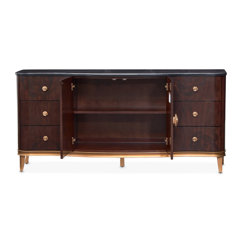 Commode 6 tiroirs avec miroir Camellia Field