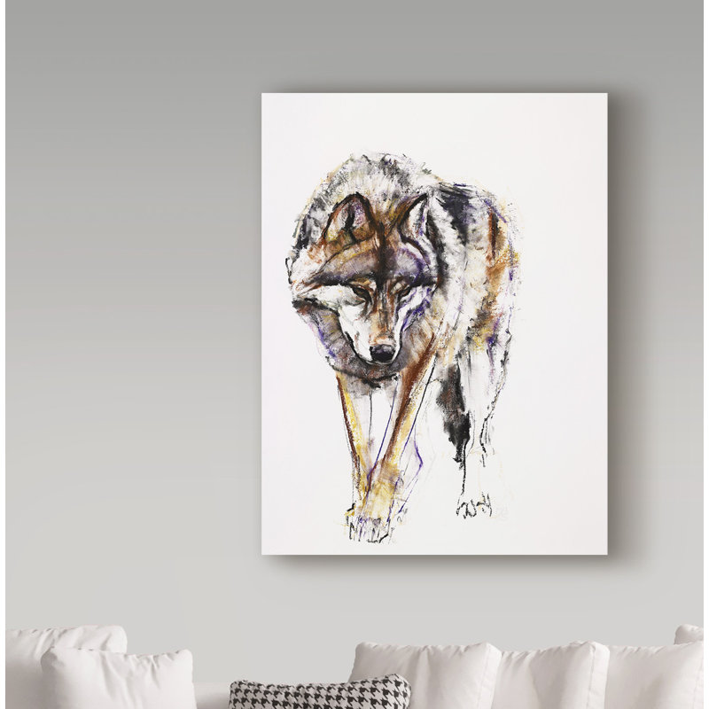 Tellico «European Wolf», reproduction de peinture acrylique sur toile tendue, H 24 po x l 18 po x P 2 po