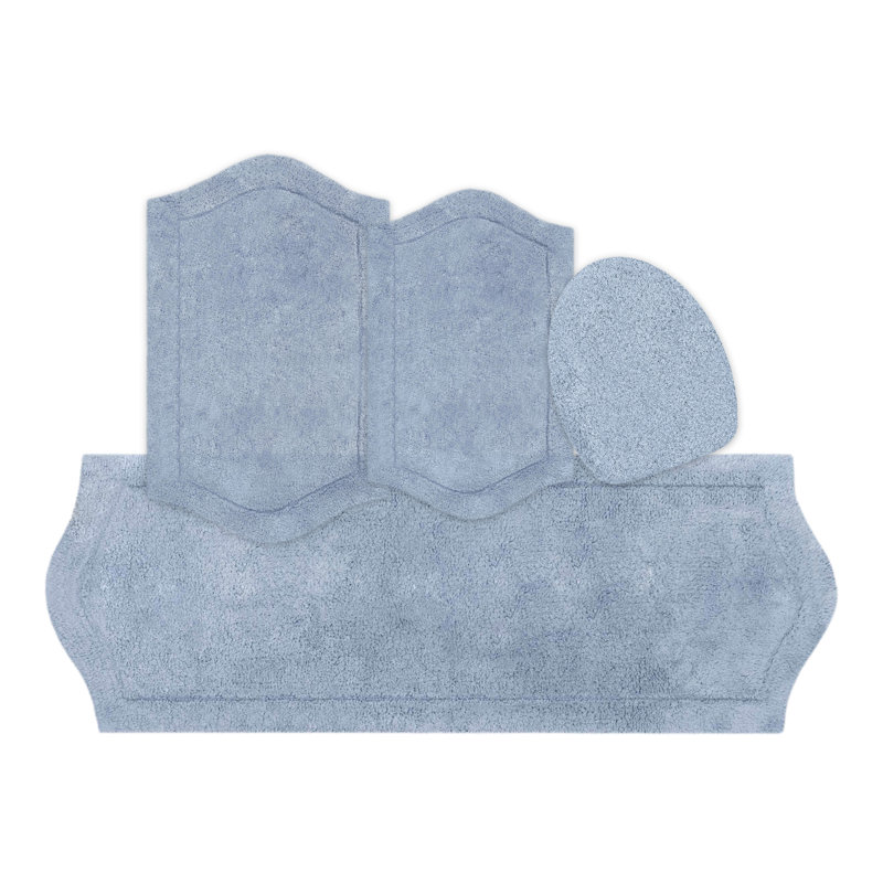 Tapis pour salle de bain Delean, Bleu