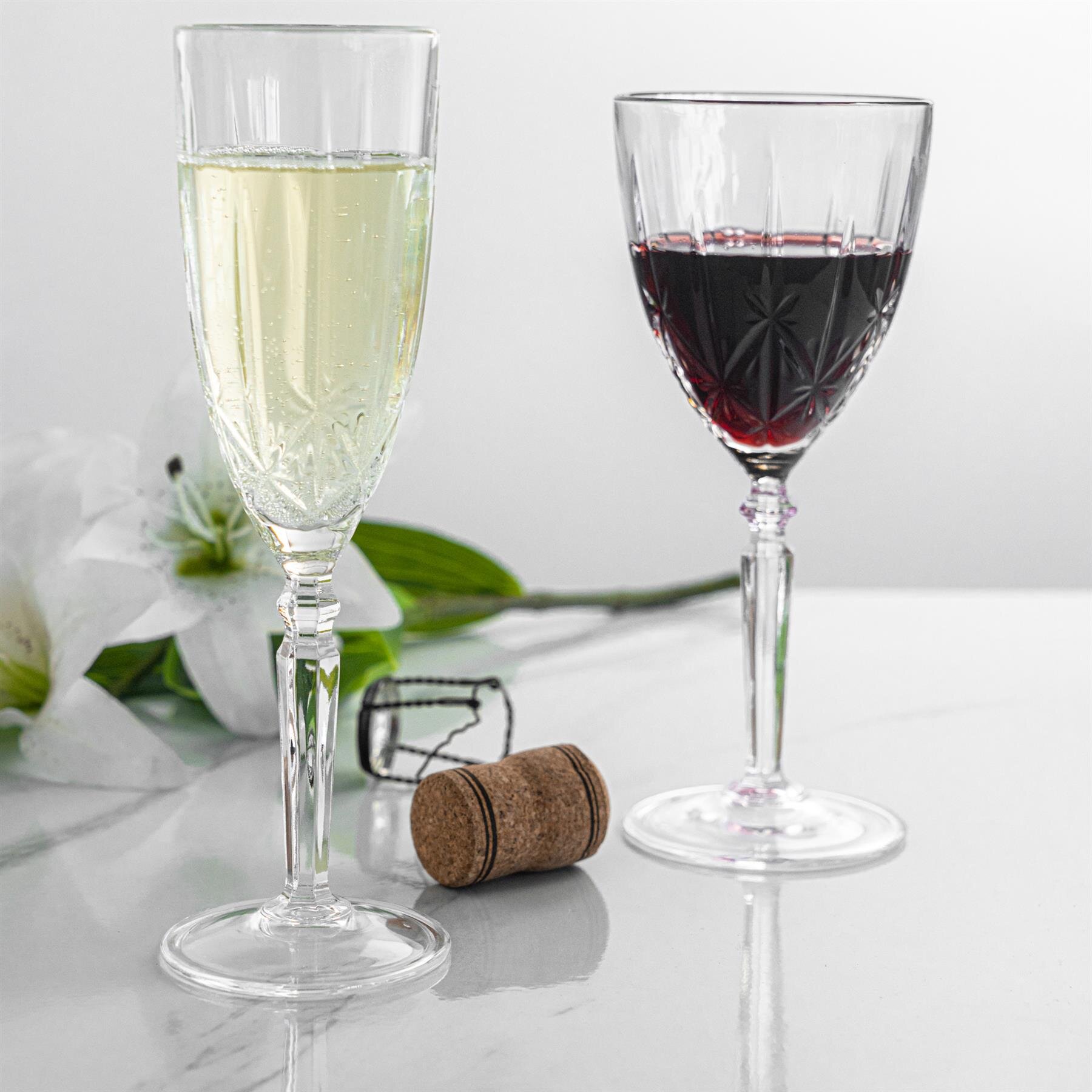 RCR Crystal Orchestra Wine Glasses - Cut Glass Wine Glasses