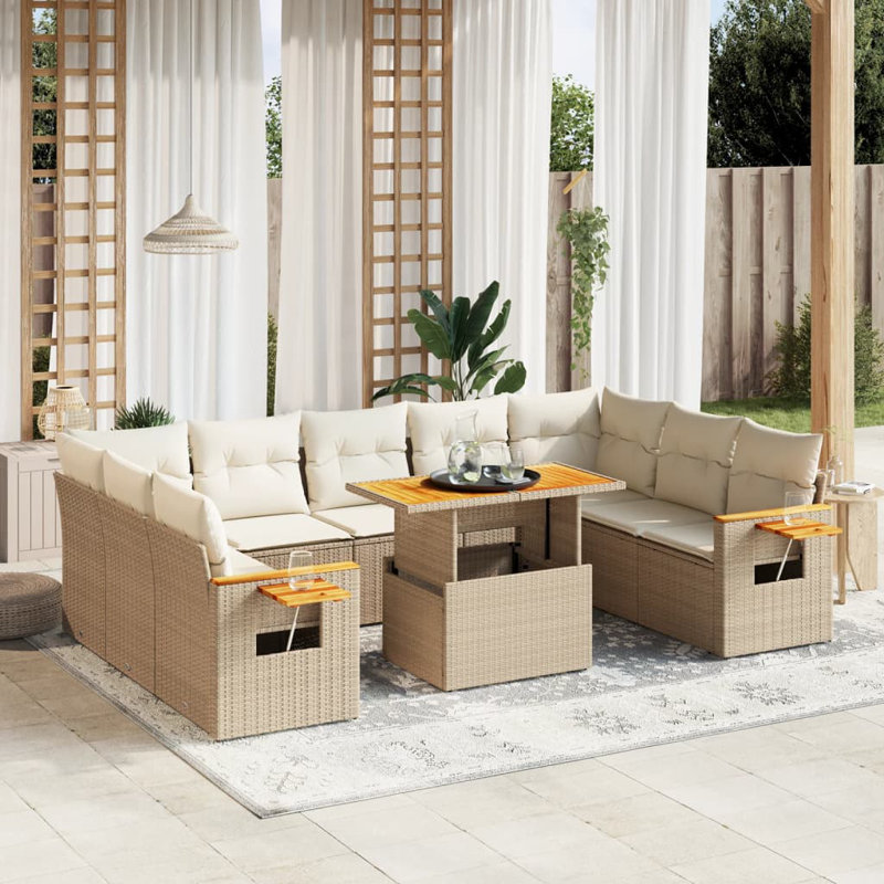 Ensemble de canapé de jardin Vidaxl, Beige